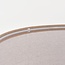 Stehlampe Saskia mit Leinenschirm und Metalldreibein in Braun