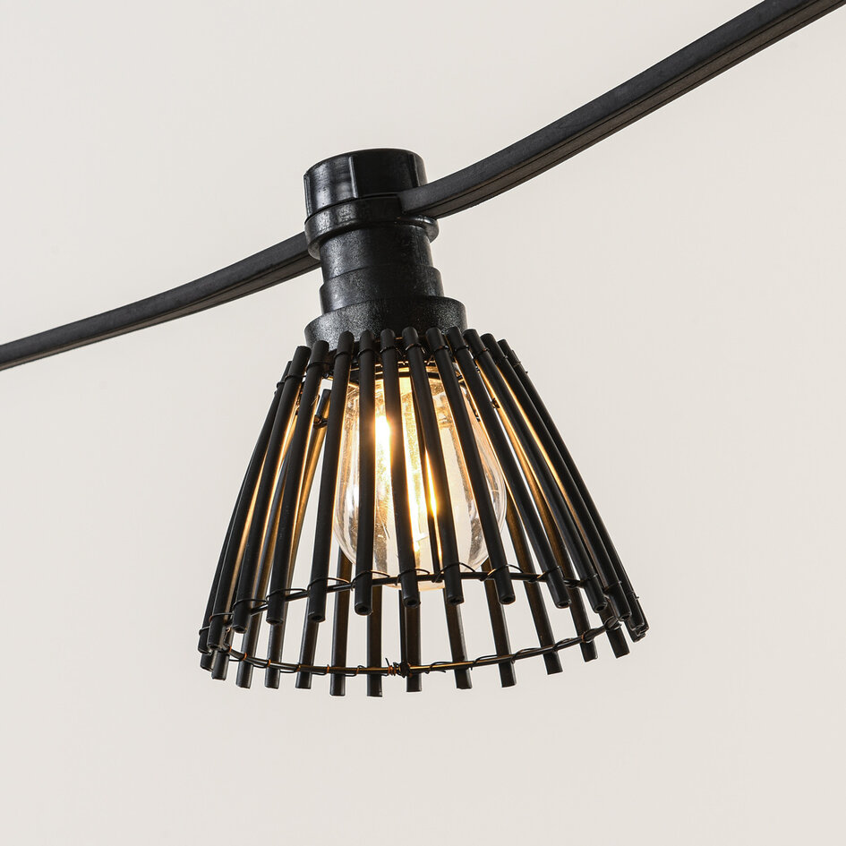 Illu sets inklusive Schirmen in schwarzer Rattan-Optik, erhältlich mit verschiedenen LED Lampen
