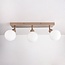 Deckenleuchte Vano mit 3 drehbaren Lichtpunkten - Sandbeige mit milchweißem Glas