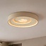 3-stufig dimmbare Deckenlampe Cercul mit integrierter LED und Steineffekt in Beige