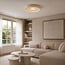 3-stufig dimmbare Deckenleuchte Cercul mit integrierter LED und Steineffekt - beige