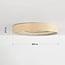3-stufig dimmbare Deckenleuchte Cercul mit integrierter LED und Steineffekt - beige