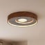 3-stufig dimmbare Deckenleuchte Cercul mit integrierter LED und Steineffekt - Walnuss-Optik