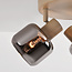 3-flammige drehbare Deckenleuchte Sandbeige mit Rauchglas und Spiegeleffekt - Klarina