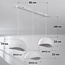 3-Licht Wabi Sabi Pendelleuchte Shibui mit weißem Steinmotiv - 3 x 40 cm
