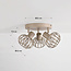 Deckenleuchte Kelly mit 3 drehbaren Metallschirmen - Sandbeige