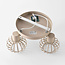 Deckenleuchte Kelly mit 3 drehbaren Metallschirmen - Sandbeige