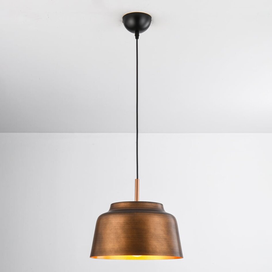Moderne Hängelampe in schwarz mit Goldton - New York
