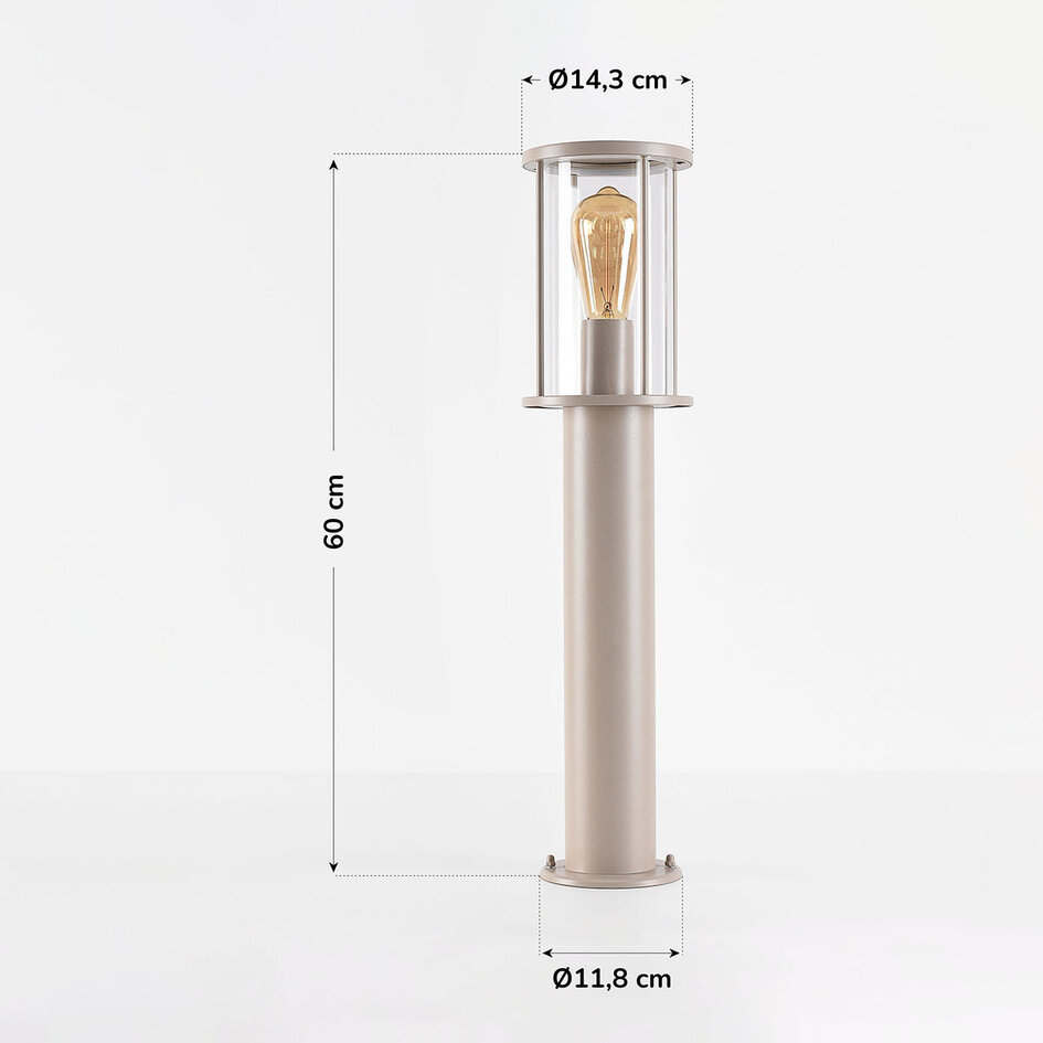 Stehleuchte für den Außenbereich Penn mit klarem Glas - Beige