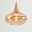6-flammige Hängelampe Loic mit amber Glas - Sandbeige