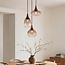 3-flammige Hängelampe Loua mit Ombre-Glas - braun