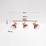 Verstellbare Deckenleuchte Lorie 3-flammig mit Ombre-Glas - Beige