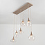 6-flammige Hängelampe Loic mit transparentem Glas - Sandbeige