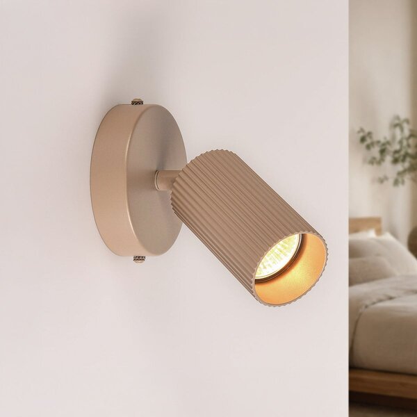 Wandspot Blaze mit geripptem Spot - Sandbeige