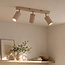 Deckenleuchte Blaze mit 3 gerippten, verstellbaren Spots - Sandbeige