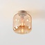 Soli Deckenleuchte, beige mit amber Glas