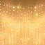 Lichtvorhang erweiterbar weiß | ab 2 Meter | 300 LEDs | 2200K extra warmweiß mit Funkeln | Gummi