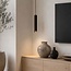 Moderne Hängelampe schwarz mit goldenem Interieur - May