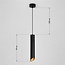 Moderne Hängelampe schwarz mit goldenem Interieur - May