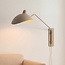 Wandleuchte Virello in Sandbeige mit verstellbarem Arm und Schirm
