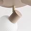 Deckenlampe Natasja mit 3 drehbaren geriffelten, milchweißen Glaskugeln in Sandbeige