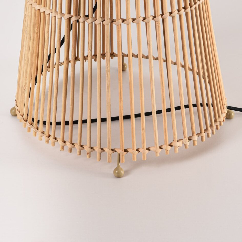 Stehlampe Floris aus geflochtenem Bambus - Natur