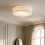 Deckenleuchte Paulina mit geripptem Samtschirm - Beige