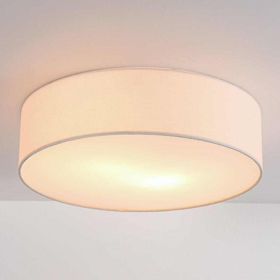 Deckenleuchte Jantine mit Stoffhaube - beige