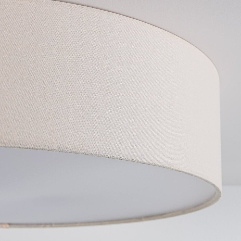 Deckenleuchte Jantine mit Stoffhaube - beige