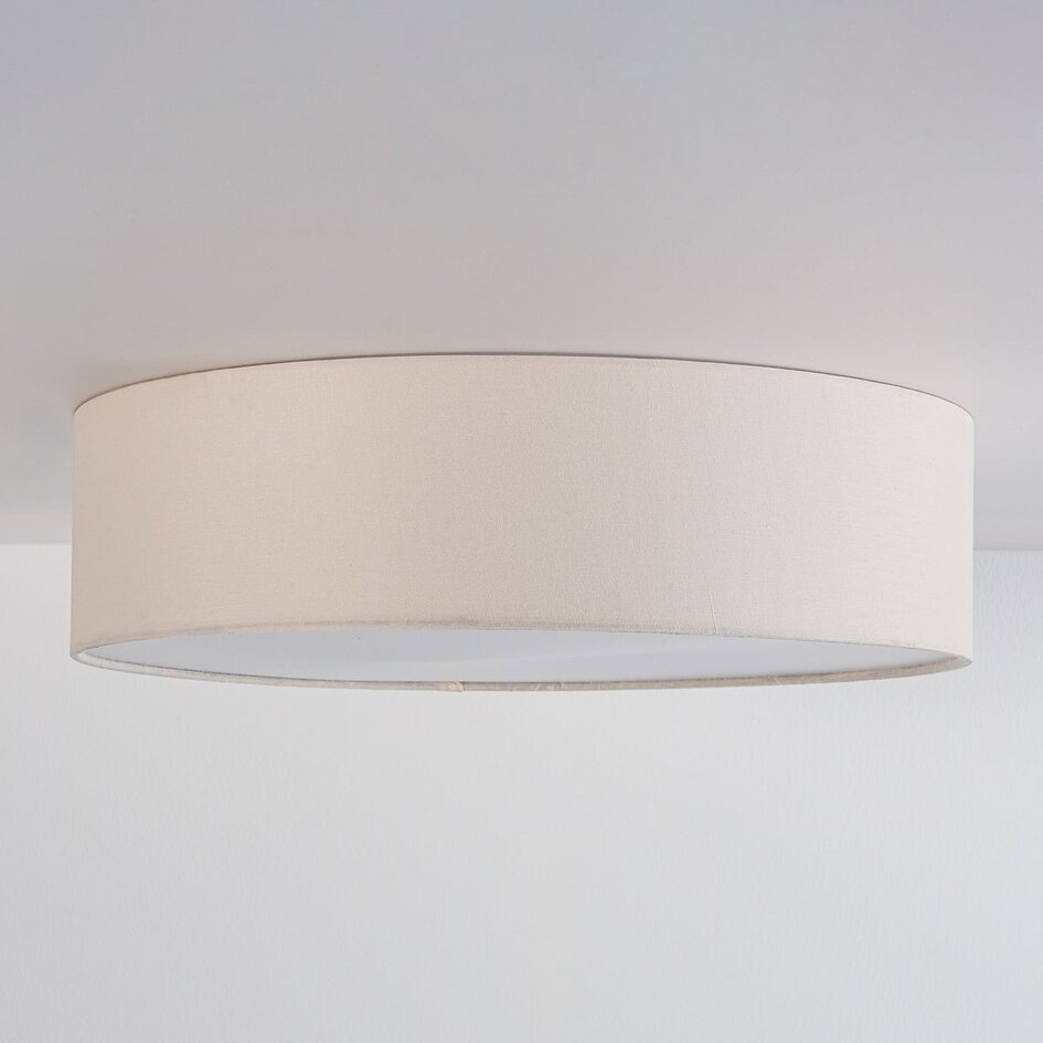 Deckenleuchte Jantine mit Stoffhaube - beige