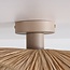Deckenleuchte Satu aus handgeflochtenem Raffiapapier - beige