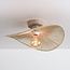 Deckenleuchte Roberta mit handgeflochtenem Papierschirm - Beige
