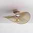 Deckenleuchte Roberta mit handgeflochtenem Papierschirm - Beige