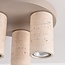 Deckenleuchte Cova mit drei Spots in Travertin-Optik - Sandbeige
