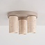 Deckenleuchte Cova mit drei Spots in Travertin-Optik - Sandbeige