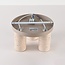 Deckenleuchte Cova mit drei Spots in Travertin-Optik - Sandbeige