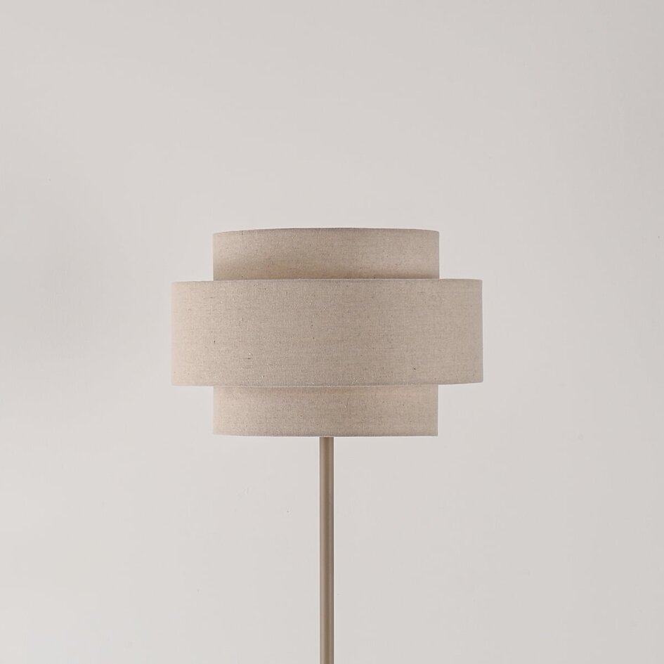Stehleuchte Corry mit Leinenschirm - Sandbeige
