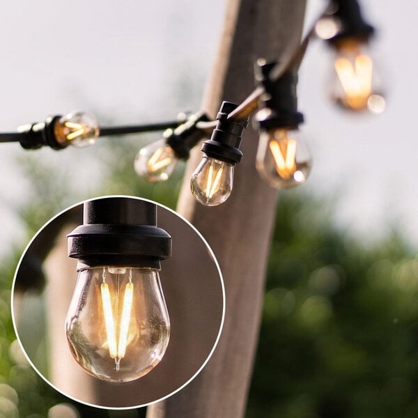Illu-Lichterketten-Set mit dimmbaren 3 Watt LED-Filament-Lampen