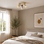 3-flammiger Deckenspot Focalo mit drehbaren Spots in Perlweiß