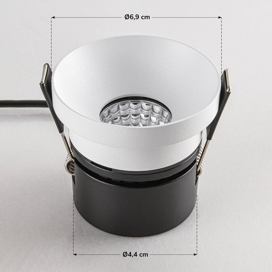 9W Einbaustrahler Meya mit Ring 1 in Weiß