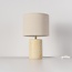 Tischlampe Marisol mit Keramikfuß und Stoffschirm