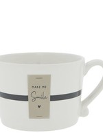 BASTION COLLECTIONS Cup white make me smile 10x8x7cm