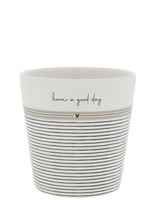 BASTION COLLECTIONS Cup white / stripes have a good 9x9x7,5