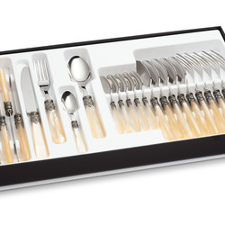 Cutlery Set, Brown with Mother of Pearl, for 1 person, EME