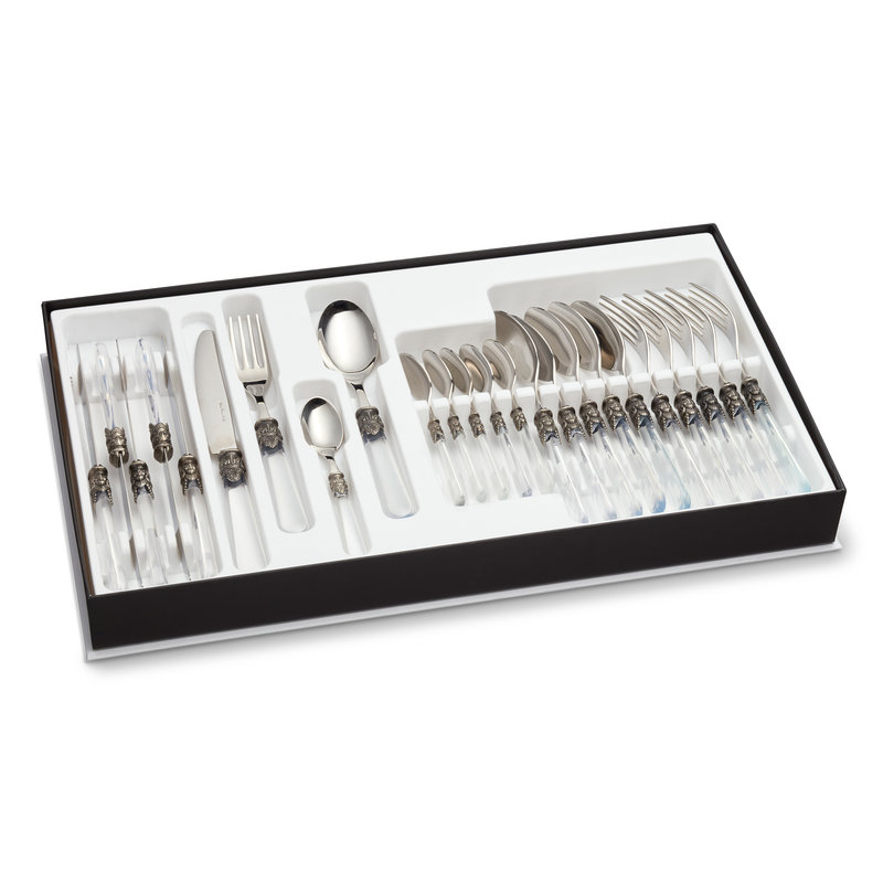 Cutlery Cassette, Transparent, 24-piece, for 6 people
