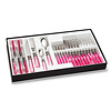 Bestekcassette, Fuchsia met Parelmoer, 24 delig, 6 personen