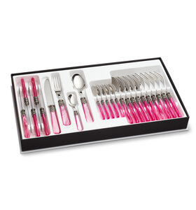 24-teilige Besteckkassette, Fuchsia (Perlmutt)
