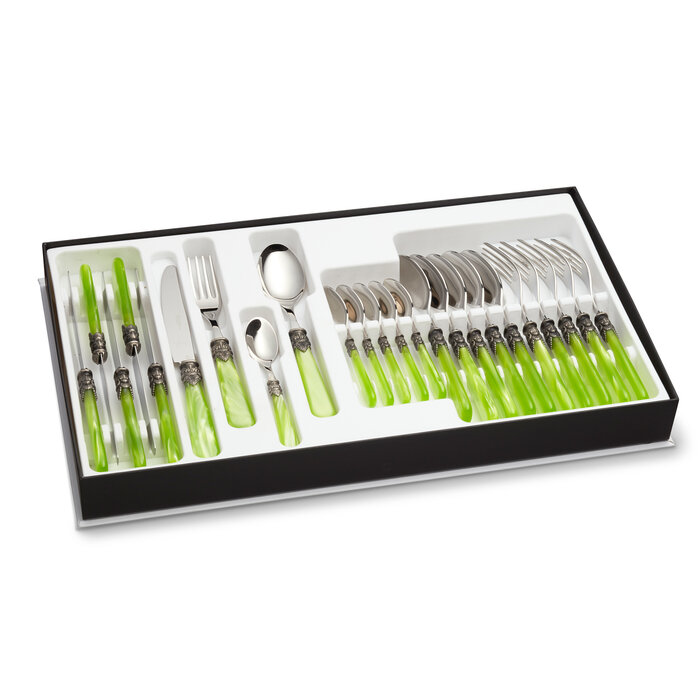 Cutlery Box, Light Green (mother-of-pearl sheen)