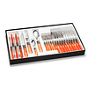 Cutlery Cassette, Orange with Mother of Pearl, 24-piece,  for 6 people