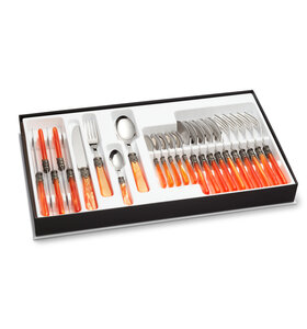 24-teilige Besteckkassette, Orange (Perlmutt)